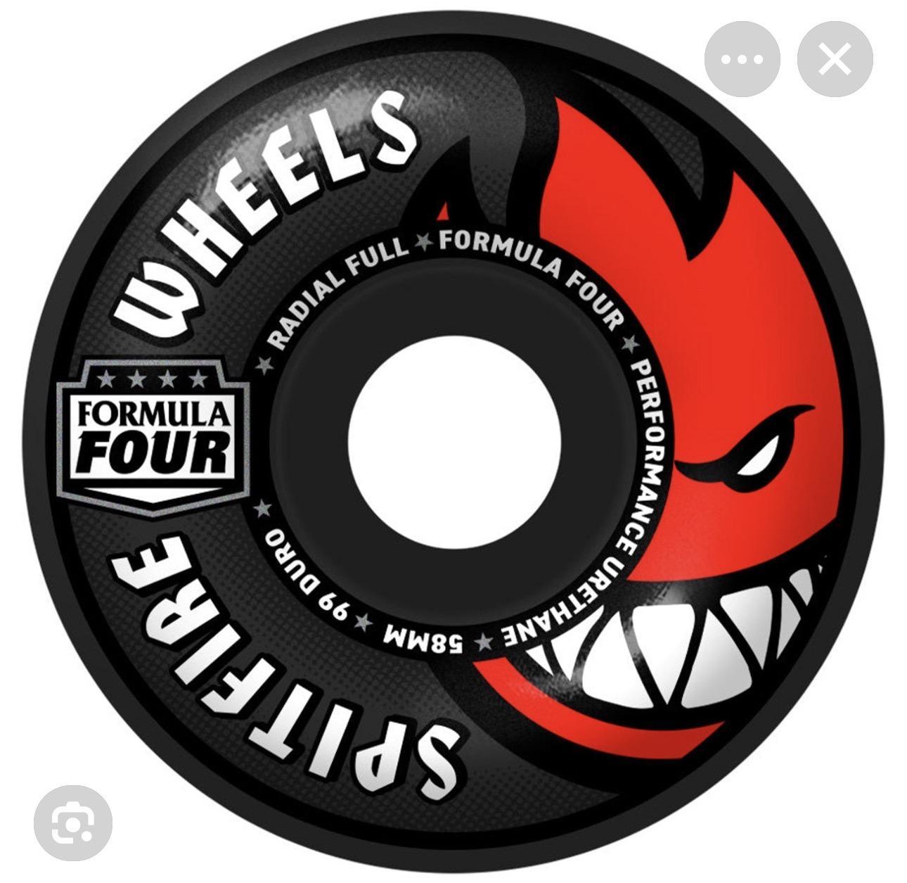Spitfire F4 99a RADIAL FULL COLORS 58MM BLACK