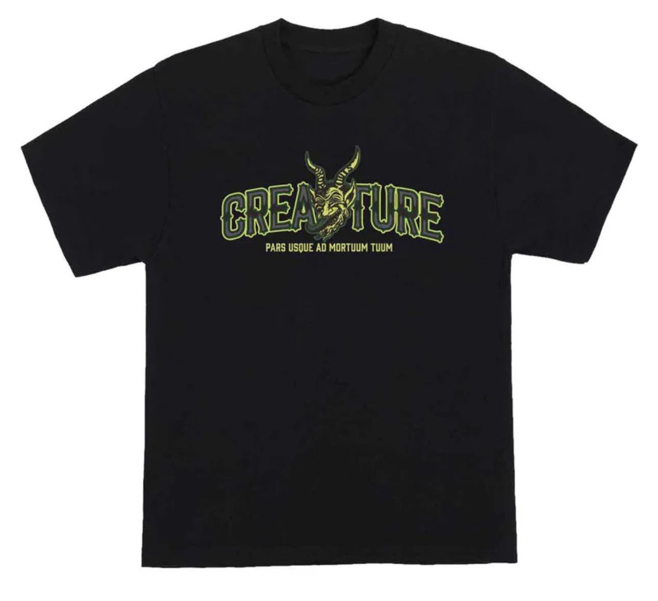 Creature Drop Out Heavyweight T-shirt Black Medium
